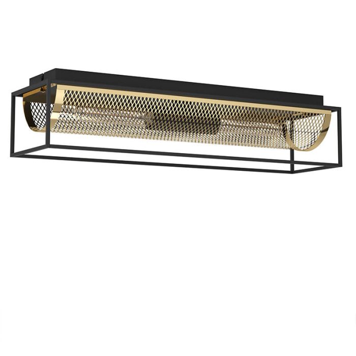 Black industrial ceiling light aluminium, Mauricio