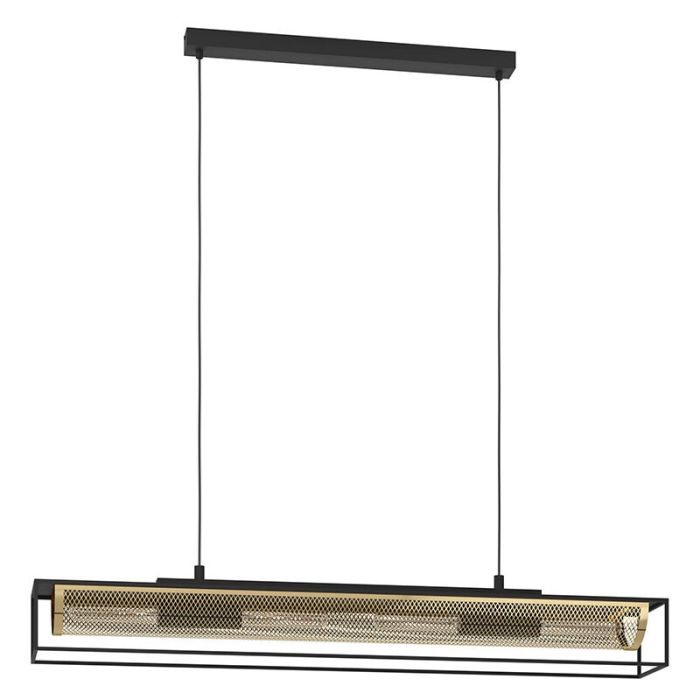 Black industrial pendant light aluminium, Mauricio