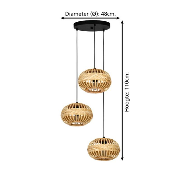 Brown rustic pendant light metal, Firenze
