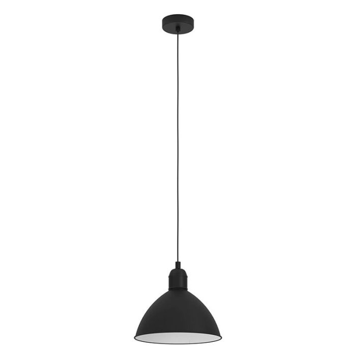 Black industrial pendant light aluminium, Nuno
