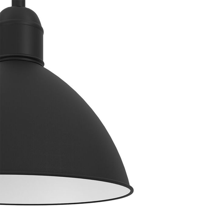 Black industrial pendant light aluminium, Nuno