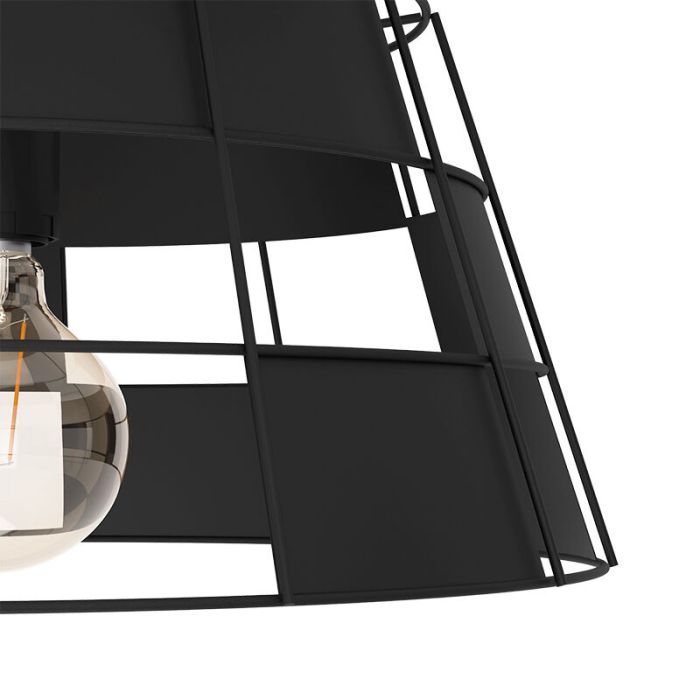Black ceiling light aluminium, Nelly
