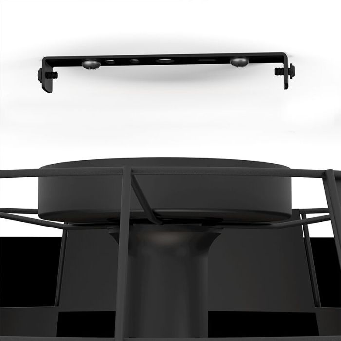 Black ceiling light aluminium, Nelly
