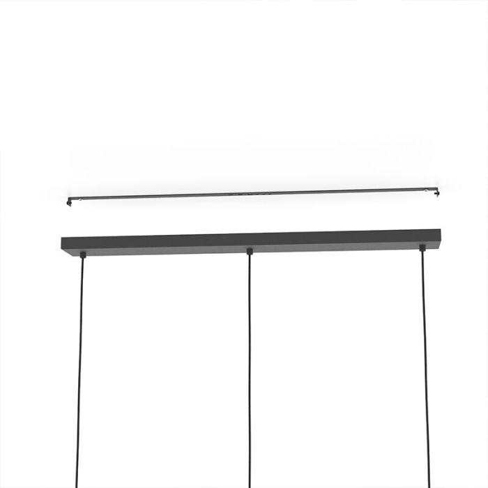 Black retro pendant light aluminium, Redouan