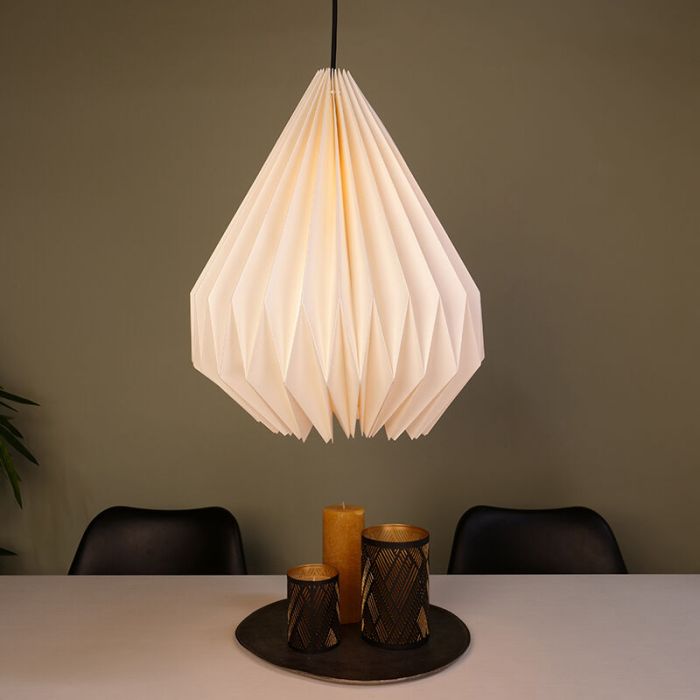 Paper pendant light white, Leco