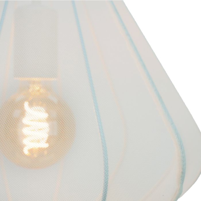 White industrial pendant light steel, Agnese