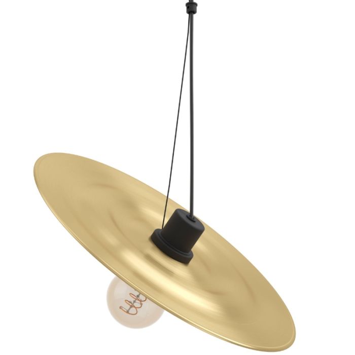 Brass design pendant light steel, Jesmer