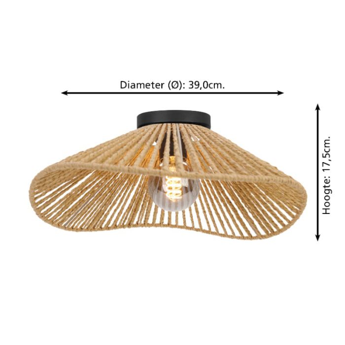 Paper ceiling light brown, Jitze