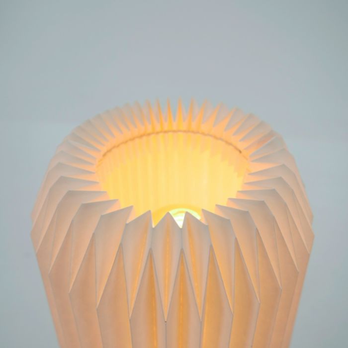 Paper table lamp white, Kars, with switch