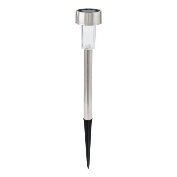 Silver garden spike light stainless steel, Zora, 0,5W, 3000K LED, IP44, with switch