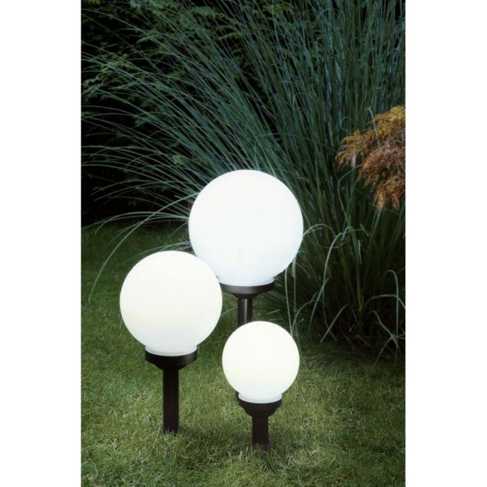 Black garden spike light plastic, Zora, 0,5W, 3000K LED, IP44, with switch