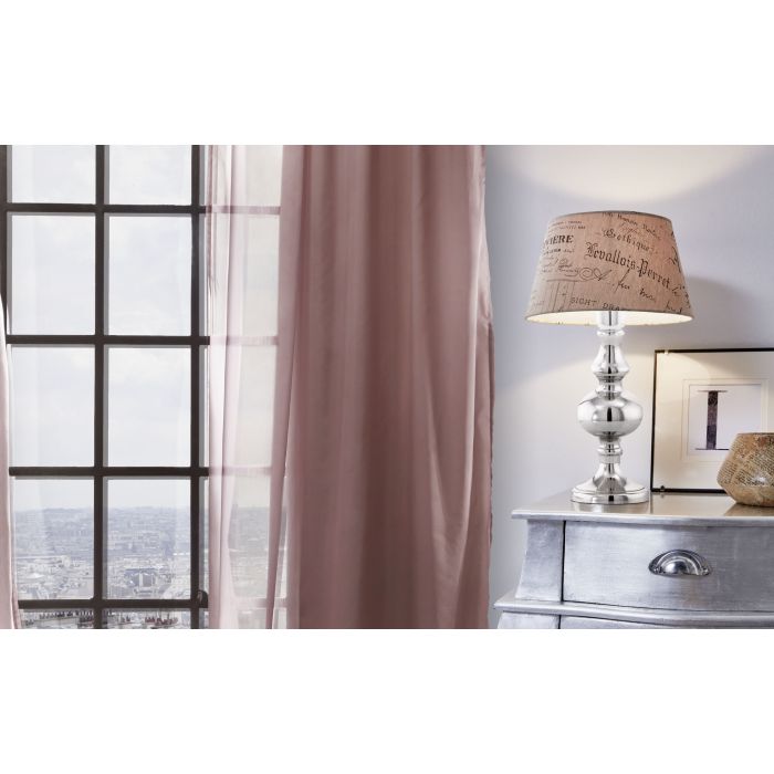 Chrome design table lamp without shade steel, Mason, with switch