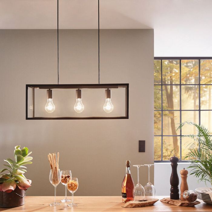 Black industrial pendant light steel, Yagmur