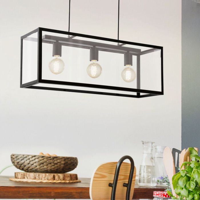 Black industrial pendant light steel, Yagmur