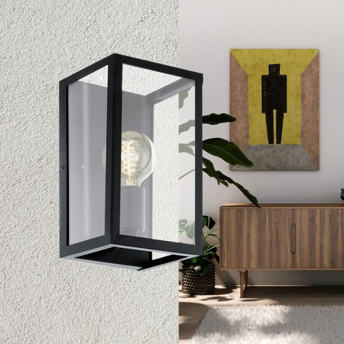 Black industrial wall light steel, Yagmur