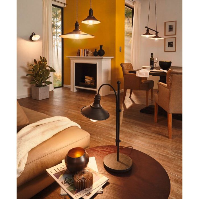 Brown rustic wall light metal, Jalysha