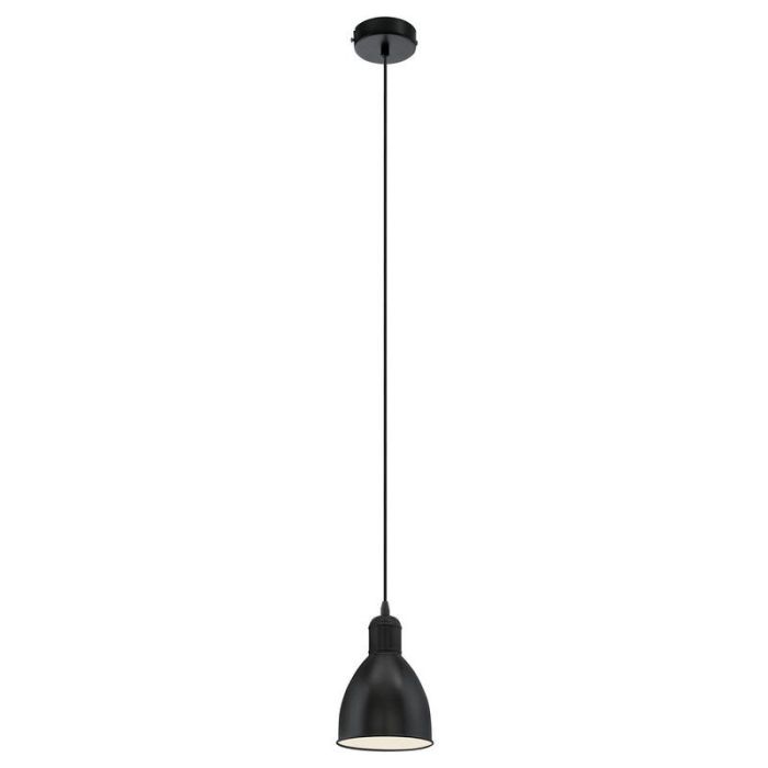 Black industrial pendant light metal, Lavinio
