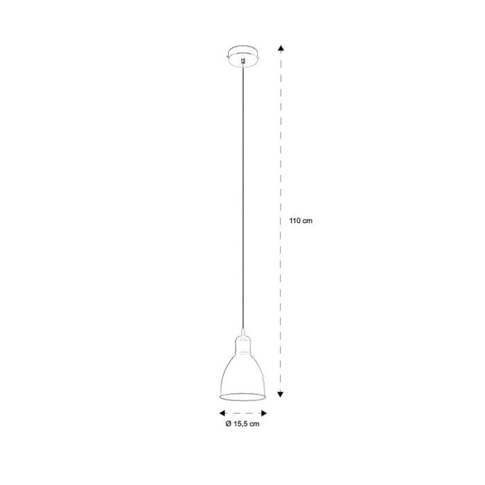 Black industrial pendant light metal, Lavinio