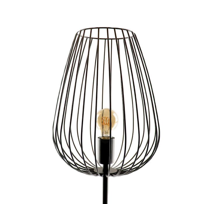 Black modern floor lamp metal, Kitana, with switch
