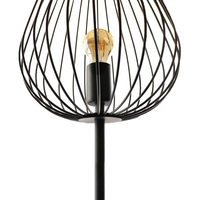 Black modern floor lamp metal, Kitana, with switch