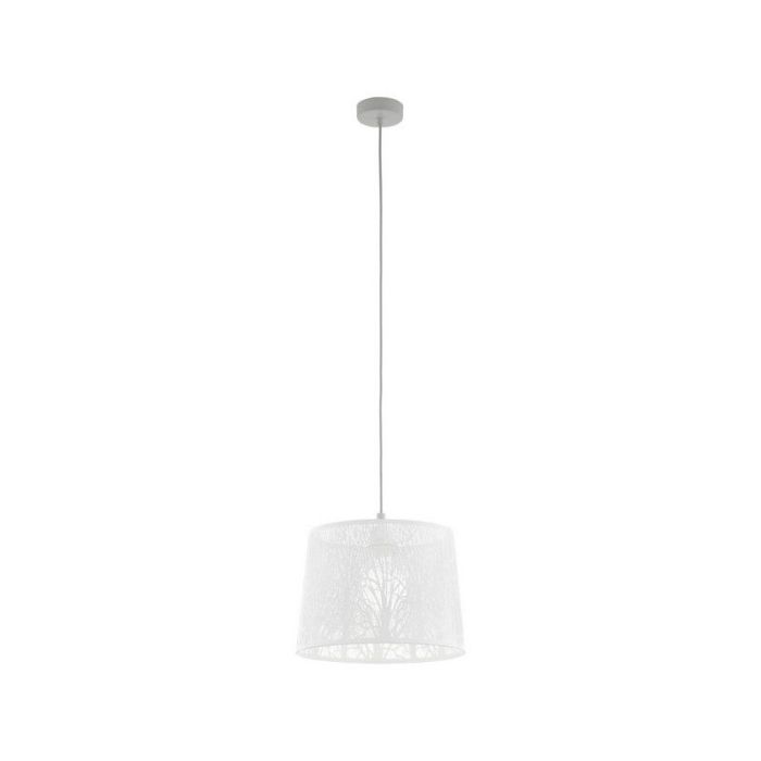 White rustic pendant light steel, Nika