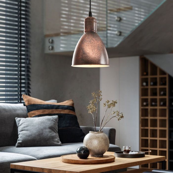 Copper rustic pendant light metal, Lavinio