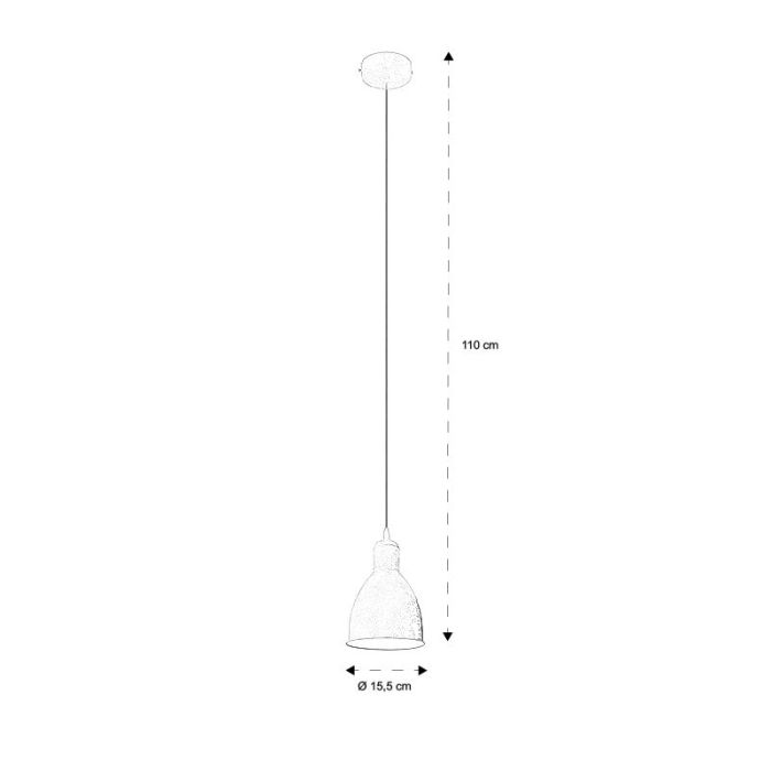Copper rustic pendant light metal, Lavinio