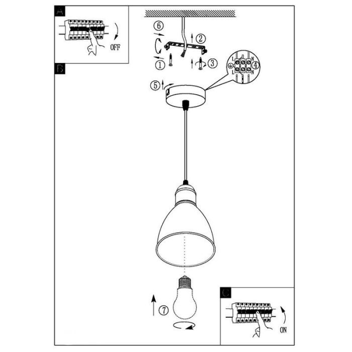 Copper rustic pendant light metal, Lavinio