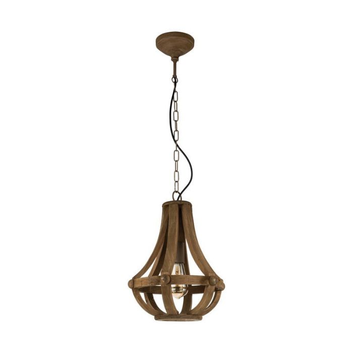 Wood pendant light brown, Adriano