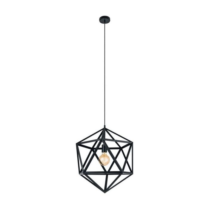 Black industrial pendant light metal, Agnita