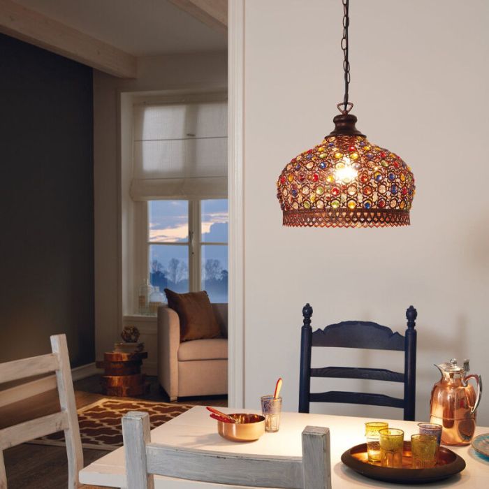 Copper oriental pendant light metal, Ahmad