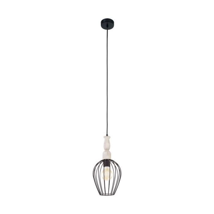 Black retro pendant light metal, Aileen