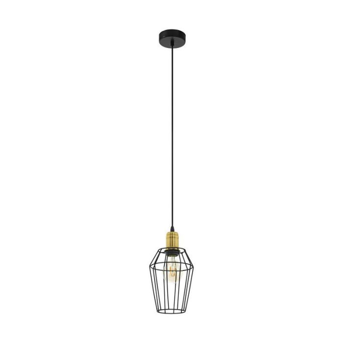 Black industrial pendant light metal, Aimen