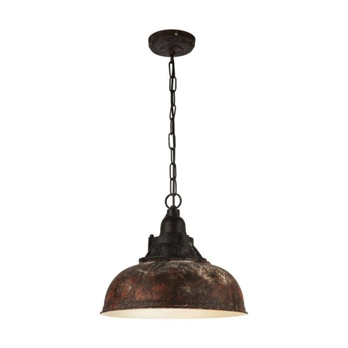 Brown rustic pendant light metal, Ajdin