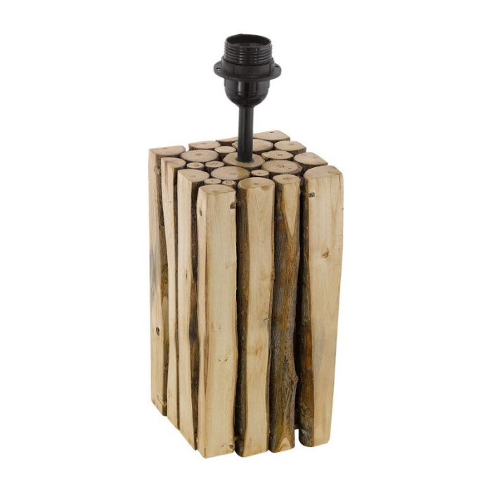 Wood table lamp without shade brown, Kick, with switch