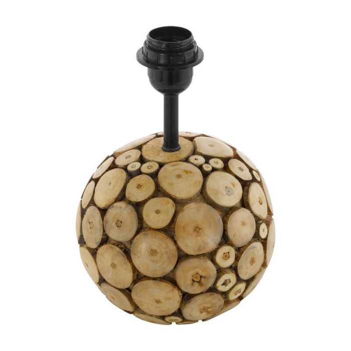 Wood table lamp without shade brown, Kick, with switch