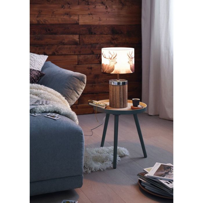 Brown Lampshade Noah, Fabric, Country