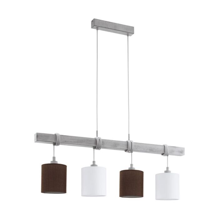 Wood pendant light white, Anton