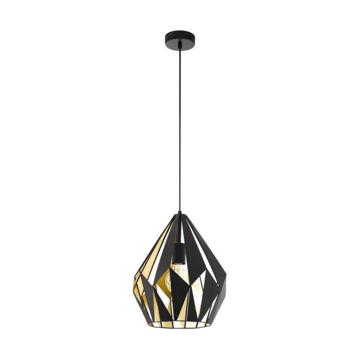 Black modern pendant light metal, Acri