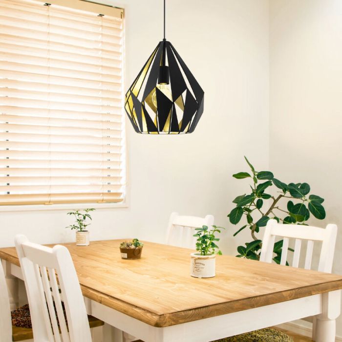 Black modern pendant light metal, Acri