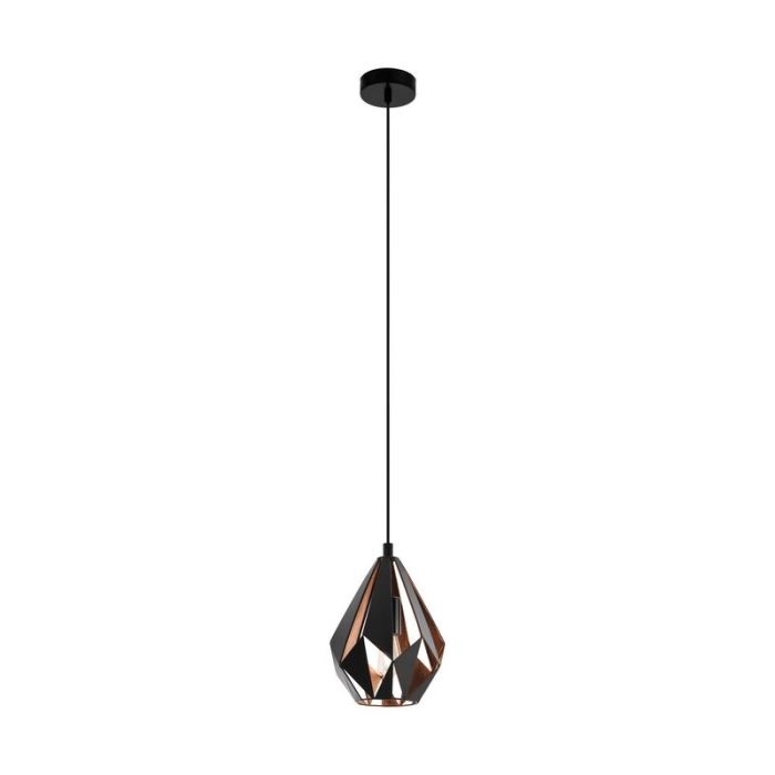Black design pendant light metal, Acri