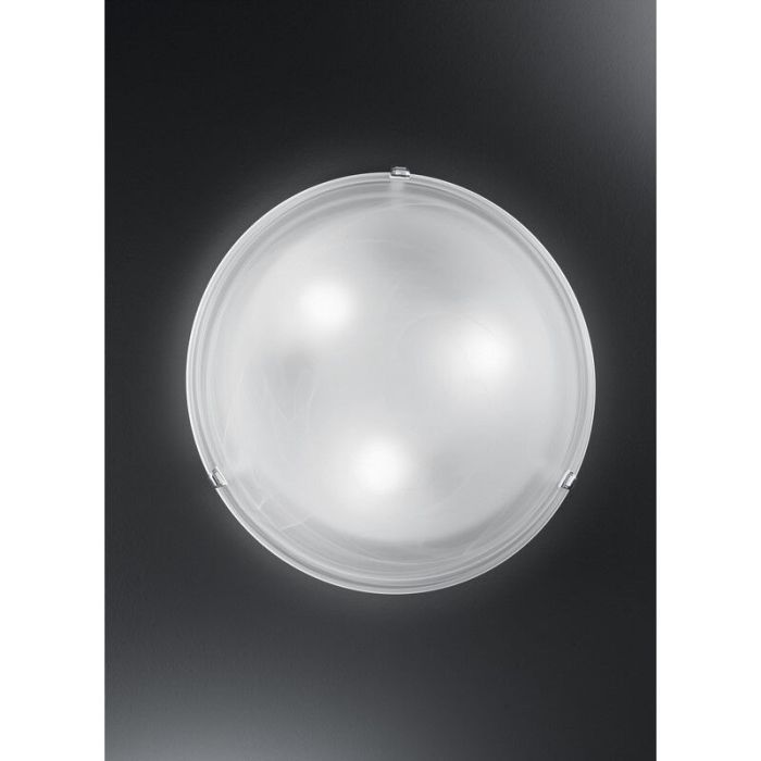 Chrome flush ceiling light glass, Alcor