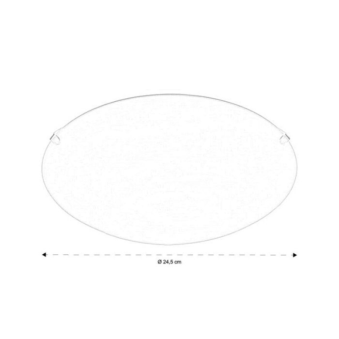 White flush ceiling light glass, Bada