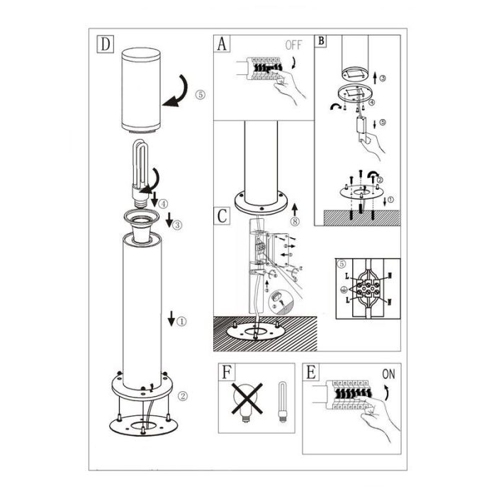 Silver outdoor light plastic, Carlein, IP44