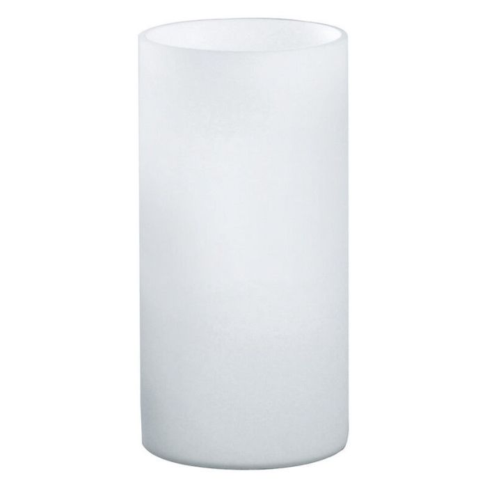 White design table lamp glass, Basken, with switch