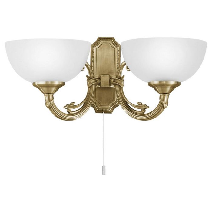 Bronze classic wall light metal, Reza, with pull switch