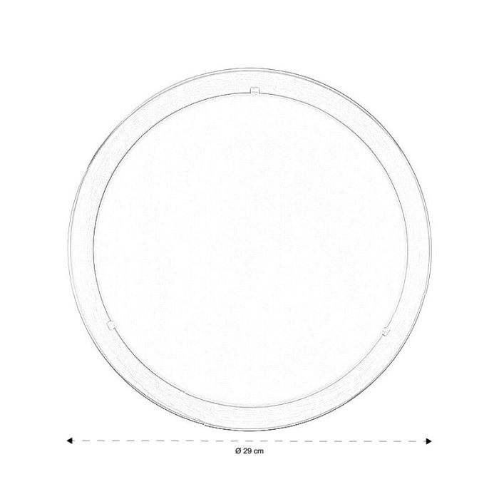 Nickel flush ceiling light glass, Agena