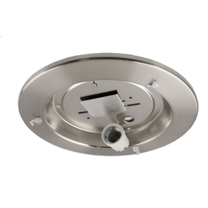 Nickel flush ceiling light glass, Agena
