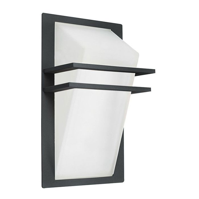 Anthracite outdoor light glass, Dae, IP44