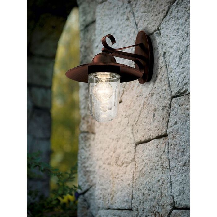 Brown classic outdoor light glass, Dalisha, IP44